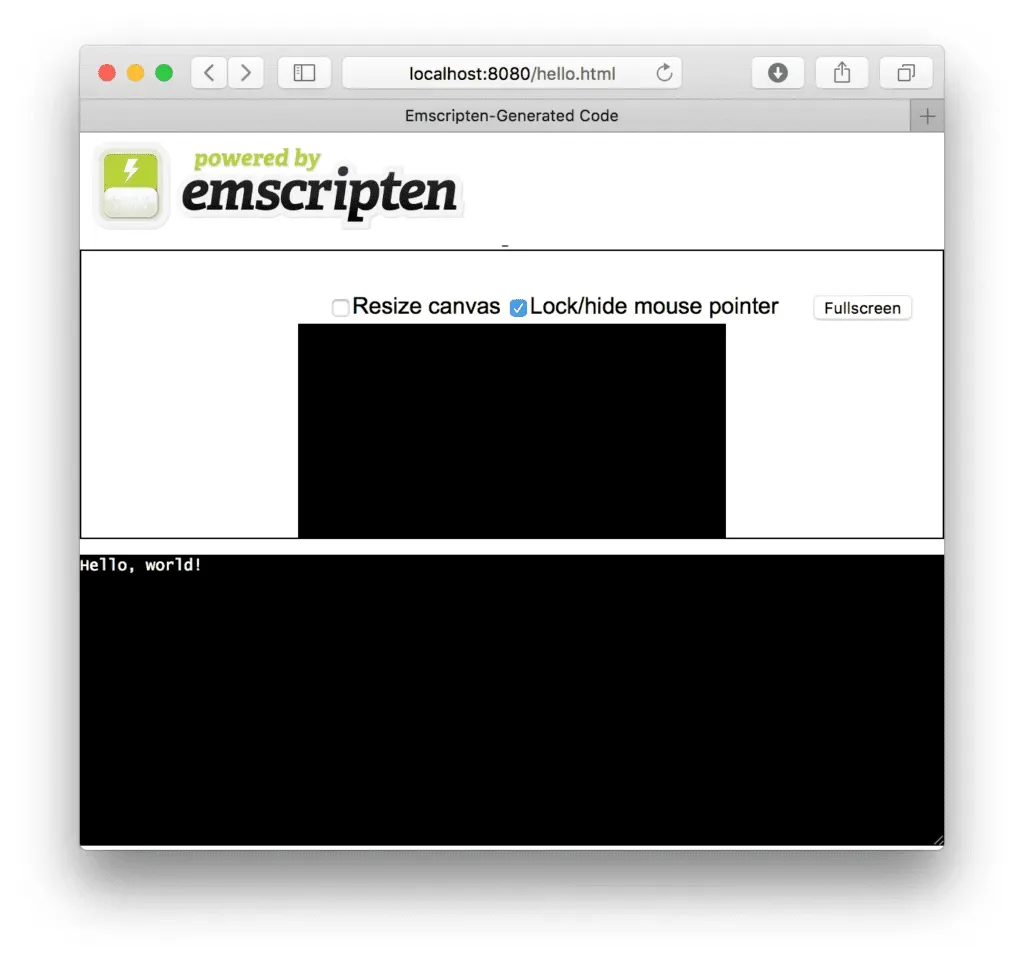 Hello World in WebAssembly im Browser